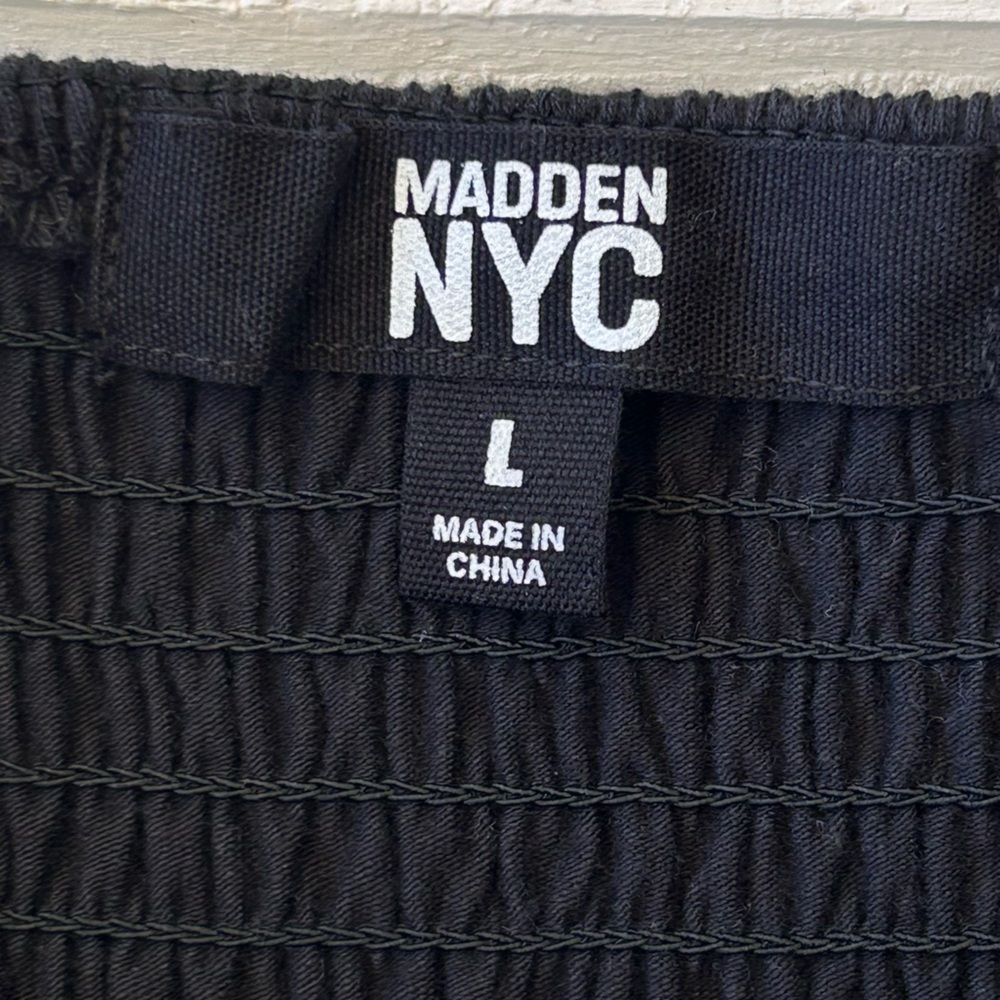 Madden NYC Women’s Corset‎ Bubble Hem Mini Dress Adjustable Straps Black Size Lg - Picture 10 of 14